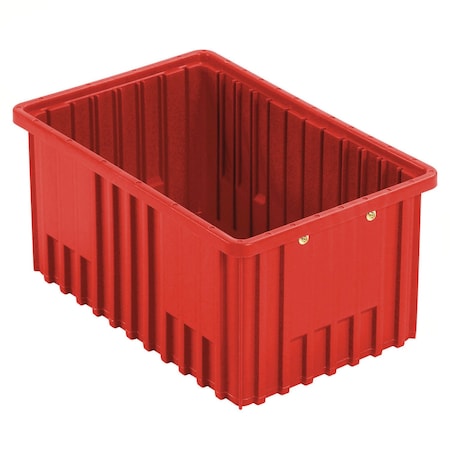 Quantum Storage Systems Divider Box, Polypropylene, Red, 8 in H, 16-1/2 in L DG92080RD